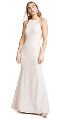 WAYF 251373 Women Nina Cowl Back Gown Ballet Pink Size X-Large