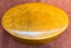 VTG Lava Flow Catalin Bakelite Oval Jewelry Trinket Box