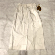 Vintage The Villager Brand Straight Skirt Ivory Bambergers Size 6 NWT