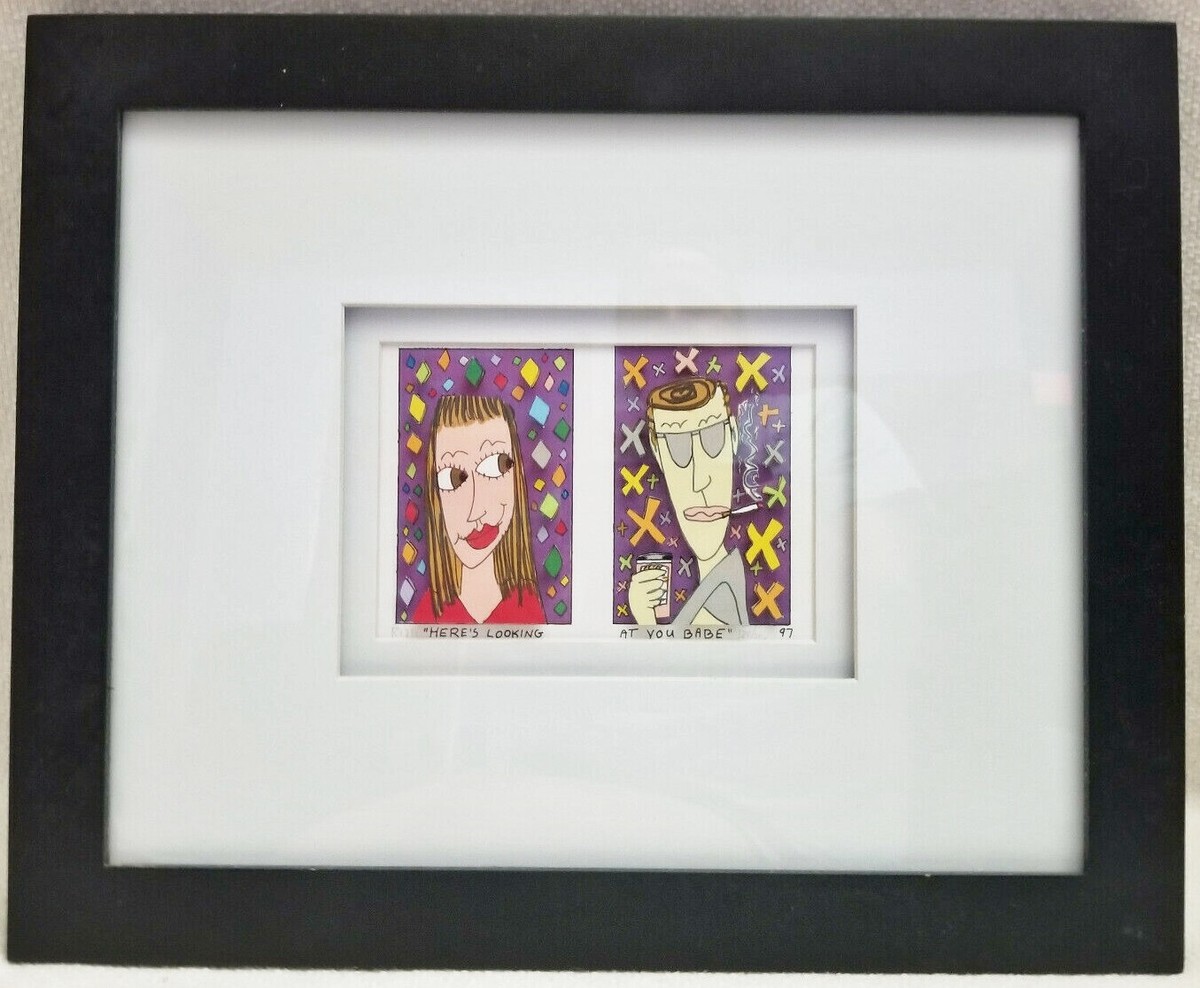 James Rizzi Here's Looking at You Babe Hand Signed 3-D Serigraph