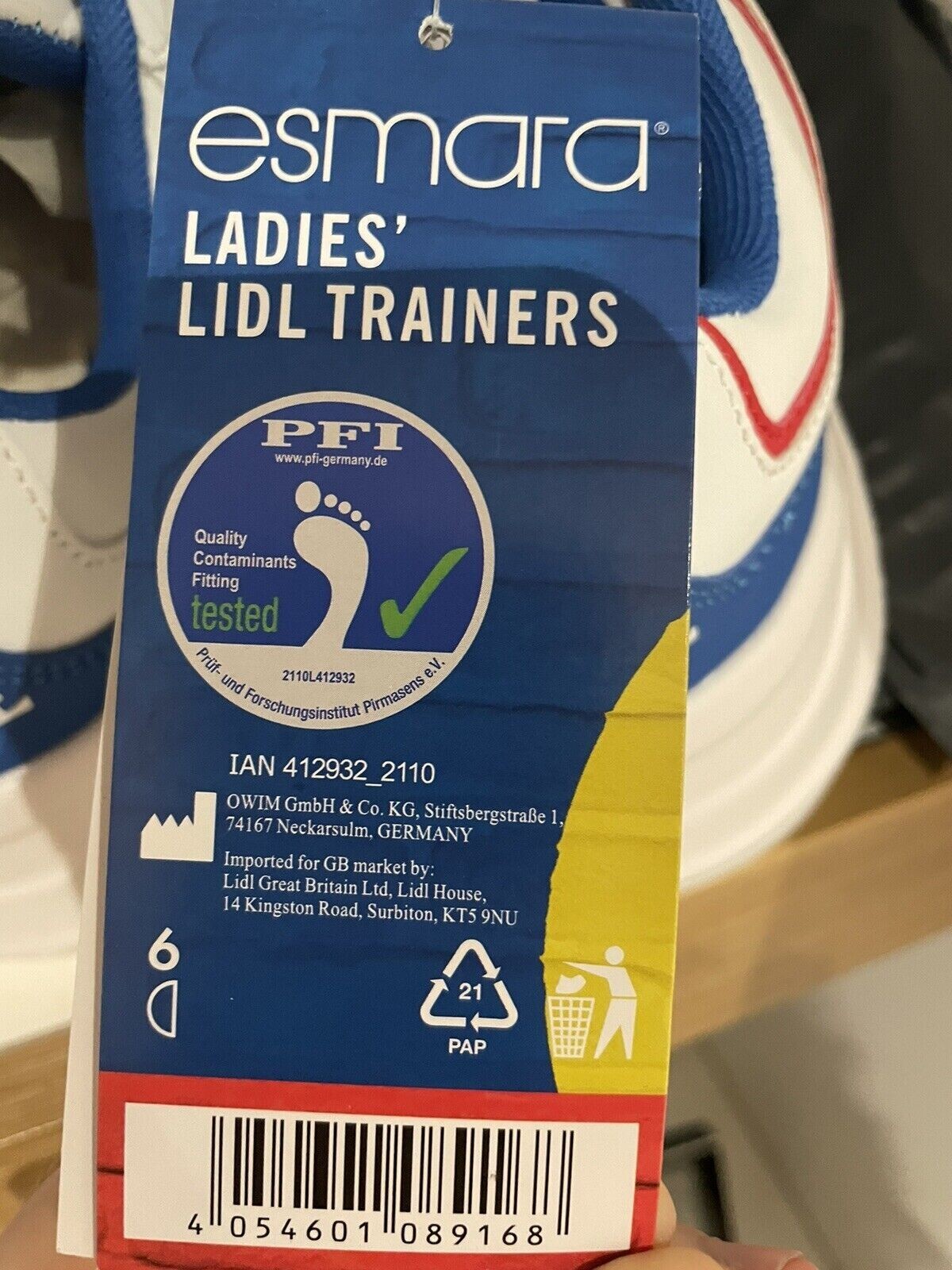NEW Lidl Trainers Womens Size 6.5 UK 2023 Rare EU 40 Ladies sports shoes image 6
