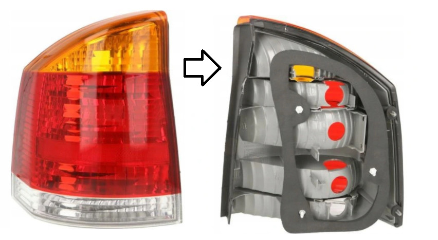Feu arrière gauche pour Opel Vectra C de 2002 à 2005 avec platine de rechange - Référence 93174902