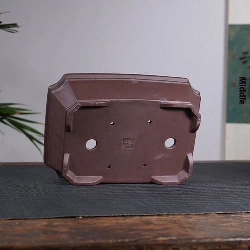 7-12" Large Rectangular Bonsai Pot Traditional Chinese Unglazed Purple Sand Pots - Picture 5 of 34
