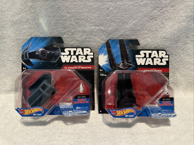 2015 Hot Wheels Star Wars Lot. Darth Vader Tie Advance Kylo Ren Shuttle NIB Rare