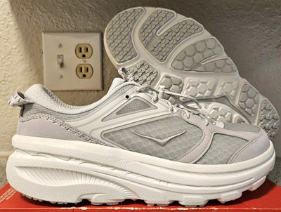 Hoka One One Bondi B3LS Running Shoes Sneakers Cosmic Grey White Men s Sz 12 NEW