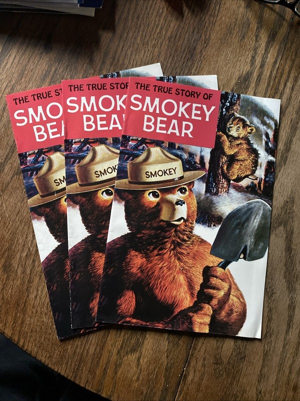 3 RARE Vintage SMOKY THE BEAR COMIC BOOKS c1969 Fire Prevention Forest Service