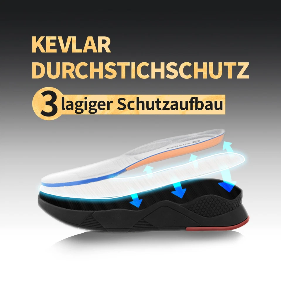 SUADEX Atmungsaktiv sportliche Arbeitsschuhe Sicherheitsschuhe Stahlkappe EU - Bild 3 von 4