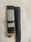 LONGINES WATCH BAND - 20MM - BLACK LEATHER With Gold plated Buckle — photo 3