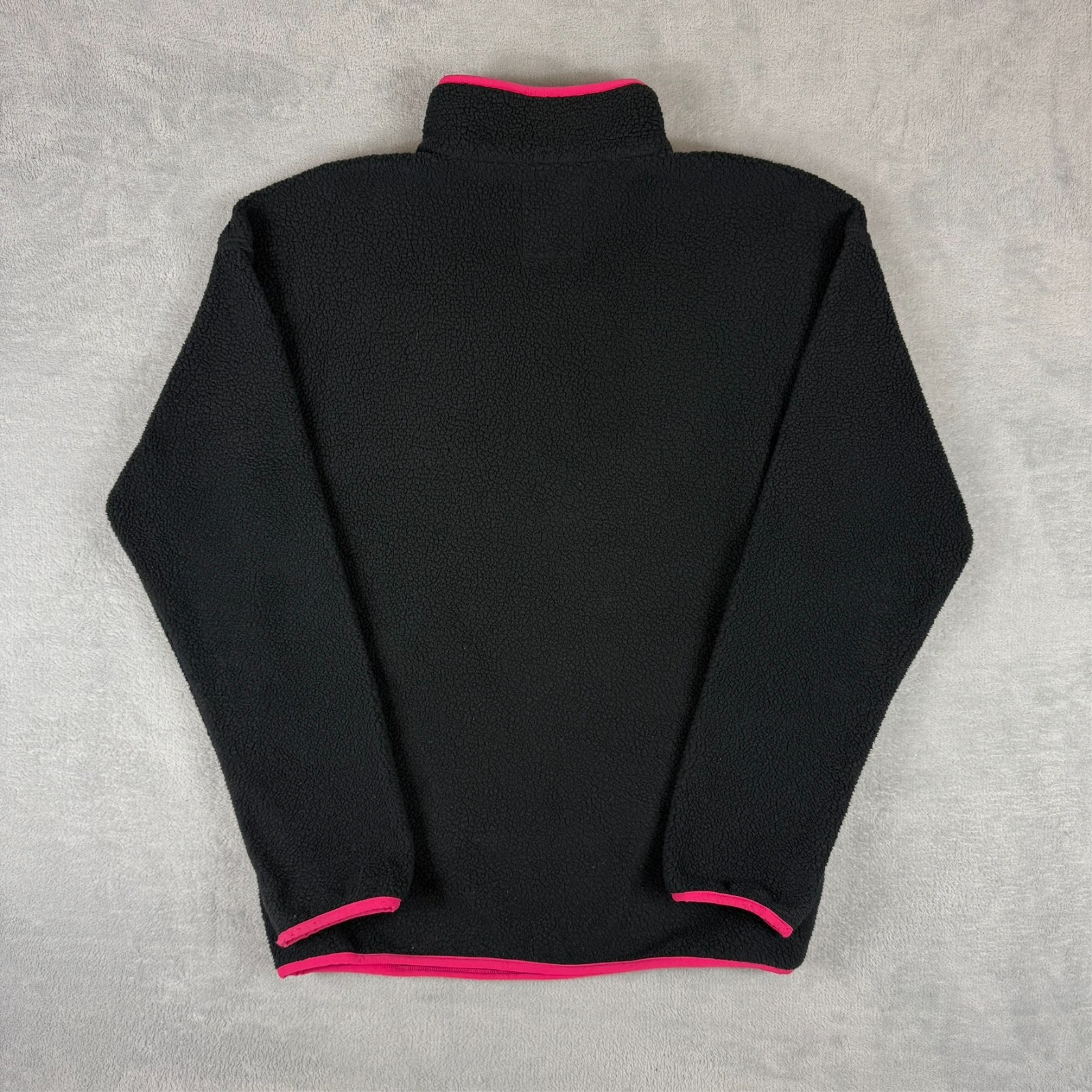Vintage Columbia 2000's Black Pink Navy T-Snap Button Up Fleece Small Jumper image 8