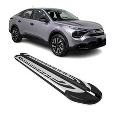 Trittbretter Seitenschweller für Citroen C4 X 2022-2026 Silber Schwarz 2 tlg