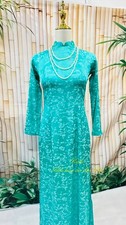 Ao Dai Truy  n Th  ng Viet - Vietnamese Long Dress for Women - Gam - No Pants
