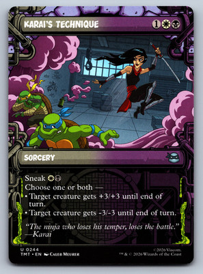 Karai's  Technique Borderless - TMNT Ninja Turtles - MTG