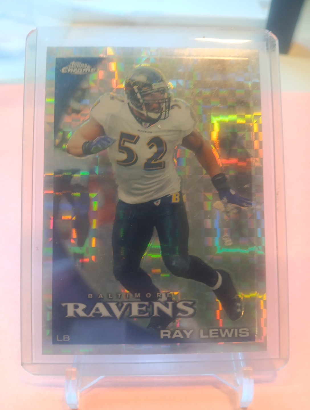2010 Topps Chrome - Ray Lewis #C116 X-Fractor NFL Baltimore Ravens Legend