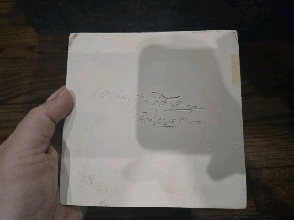 Azulejo hoja Art Nouveau vintage hecho en Portugal  Foto 2 de 3