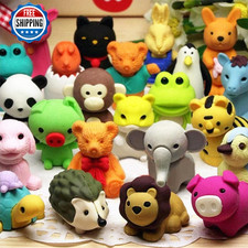 34 Pcs Animal Erasers Bulk Cute Desk Pets Kids Puzzle Erasers Take Apart