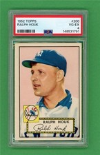 1952 Topps #200 Ralph Houk * ROOKIE PSA VG-EX 4 * New York Yankees baseball card. rookie card picture