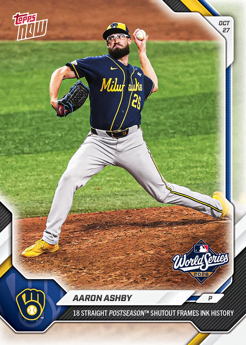 Aaron Ashby 2026 MLB Topps Now Serie Mundial #824 Milwaukee Brewers Preventa