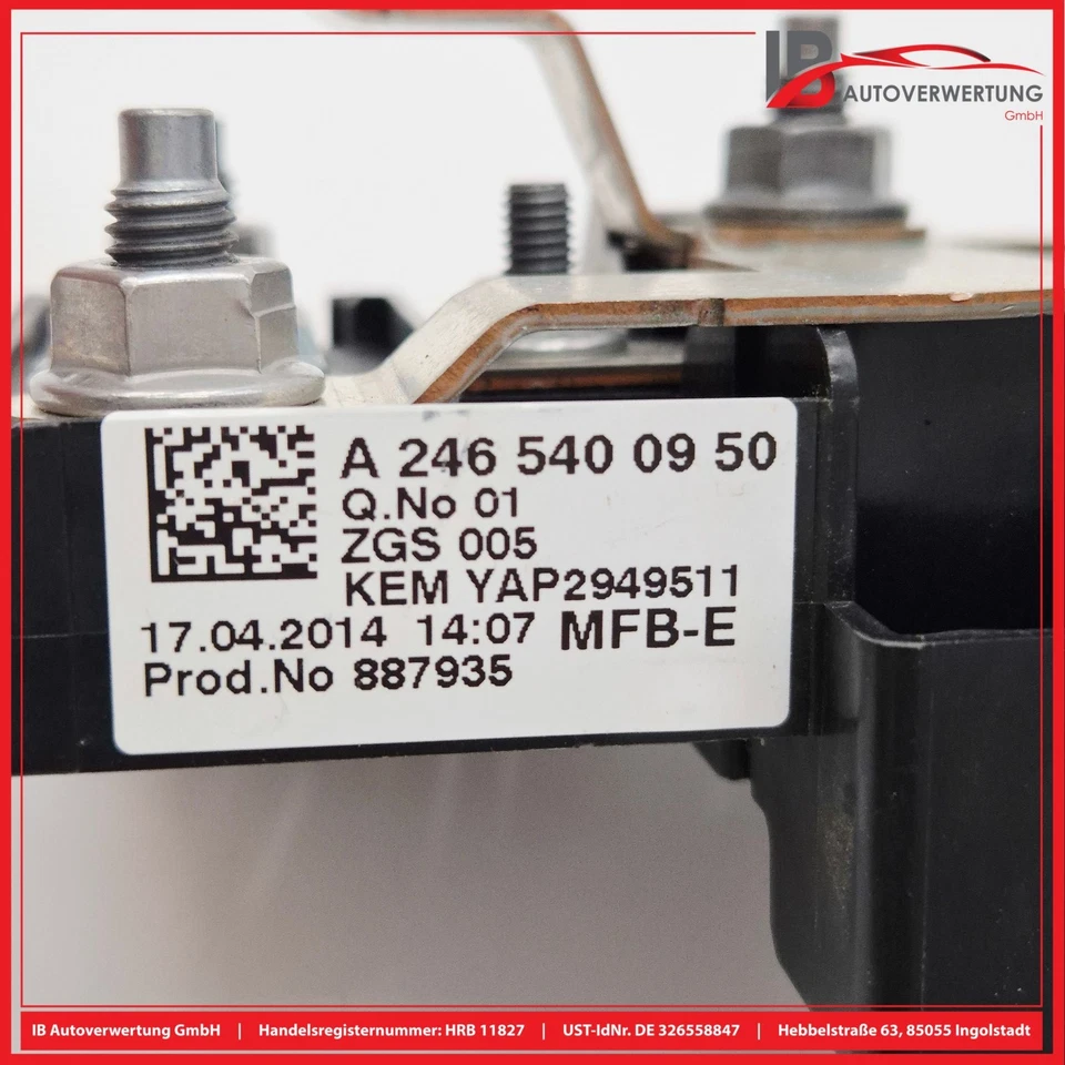 Relé distribuidor de corriente caja A2465400950 MERCEDES-BENZ B180 CLASE B W246 MB Foto 4 de 4