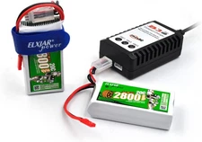 2 Pack 7.4V 2800mAh 20C Li Polymer Battery Replacement for Radiolink RC3S RC4GS