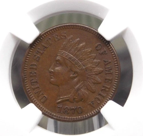 1870 Indian Head Cent Penny 1c NGC AU55 BN #003 About Uncirculated ECC&C, Inc.