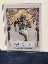 Derrek Cooper 2025 Leaf Trinity Football Clear Auto 39/50 High School Prospect