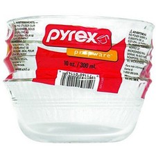 Pyrex 10 Ounce Glass Custard Cups Set of 4 Oven Microwave Dishwasher Safe