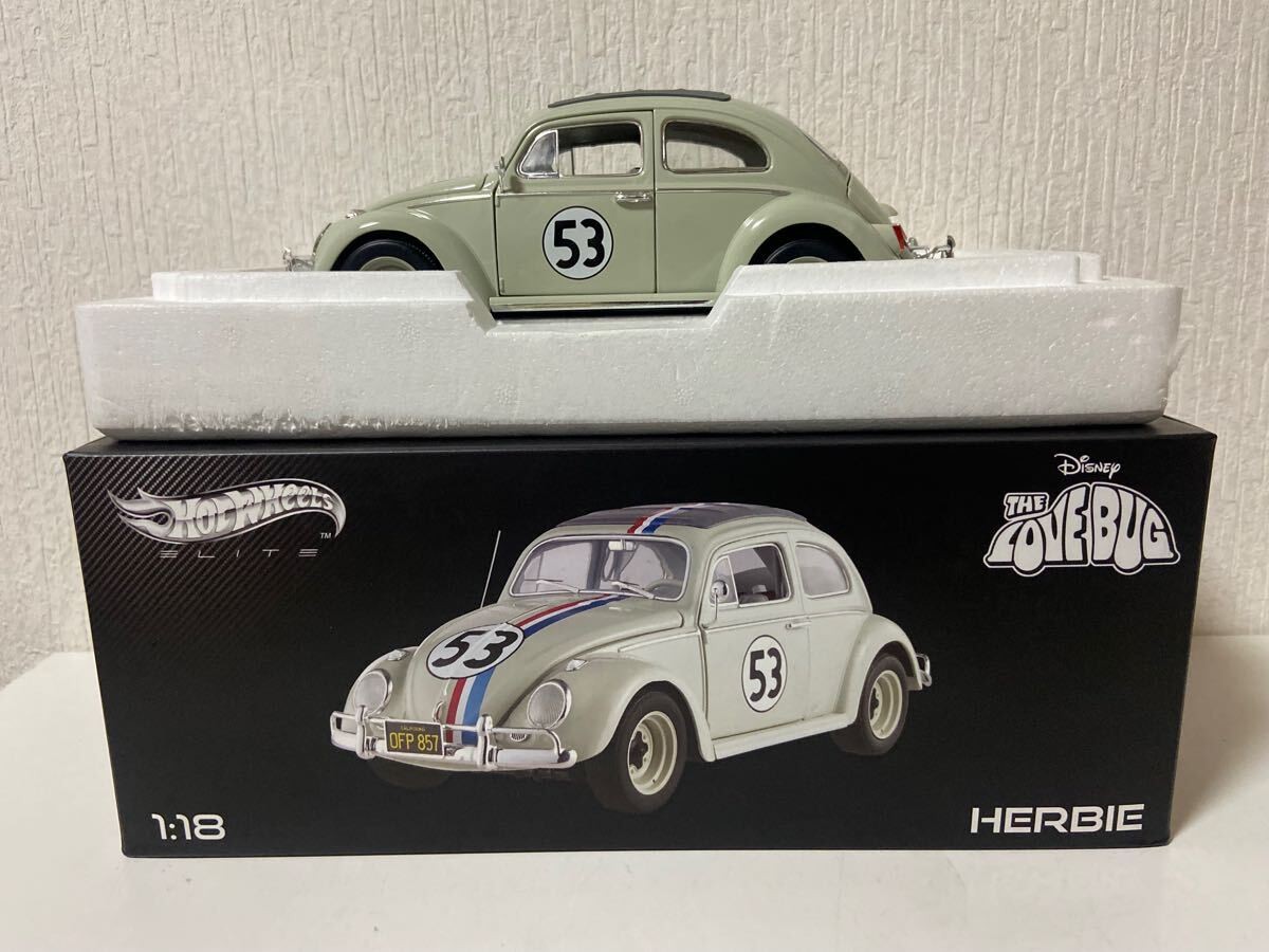 HOTWHEELS 1／18 ビートル モデルカー Mattel Hot Wheels 1/18 1963 Volkswagen Beetle Herbie THE