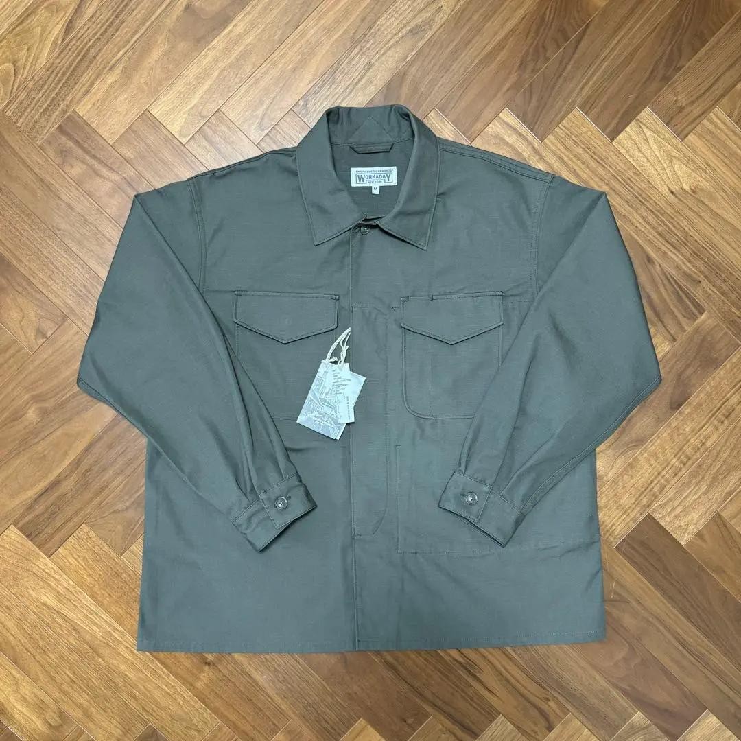 Engineered Garments Workaday Olive Ripstop Cotton… - image 1