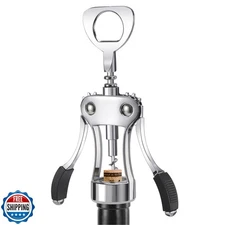 KORCCI Wine Opener, Heavy-Duty Zinc Alloy Wing Corkscrew, Premium Beer Bottle
