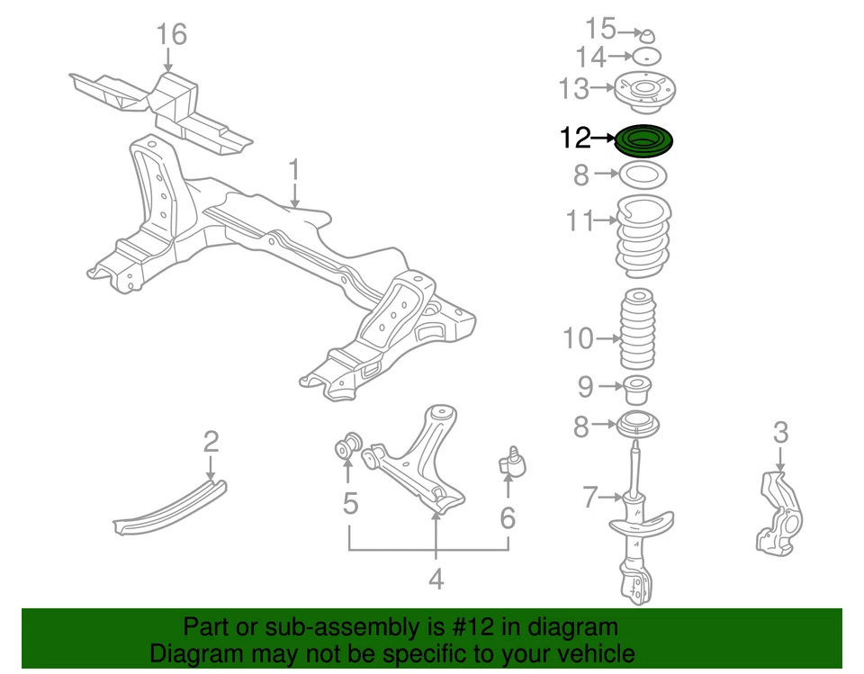 Asiento de muelle helicoidal de suspensión genuino GM 1999-2005 Chevrolet Pontiac SE 19153310 Foto 2 de 2