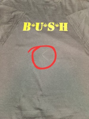 Vintage 90s Bush Band T-Shirt Marijuana Leaf Weed Logo Tultex Rock
