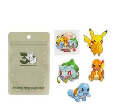 Pokemon Timeless Adventure 5 Sticker Set Pikachu Bulbasaur Charmander Japan