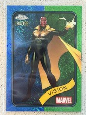 2025 Topps Chrome Marvel #139 Vision Blue & Green Shimmer Refractor /199