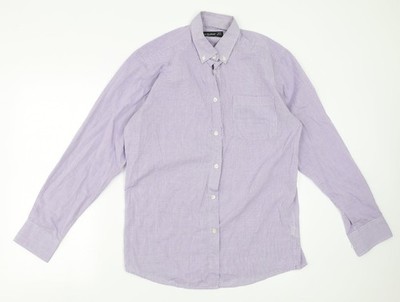 Cedar Wood State Herren lila kariert Knopfleiste Größe 15,5