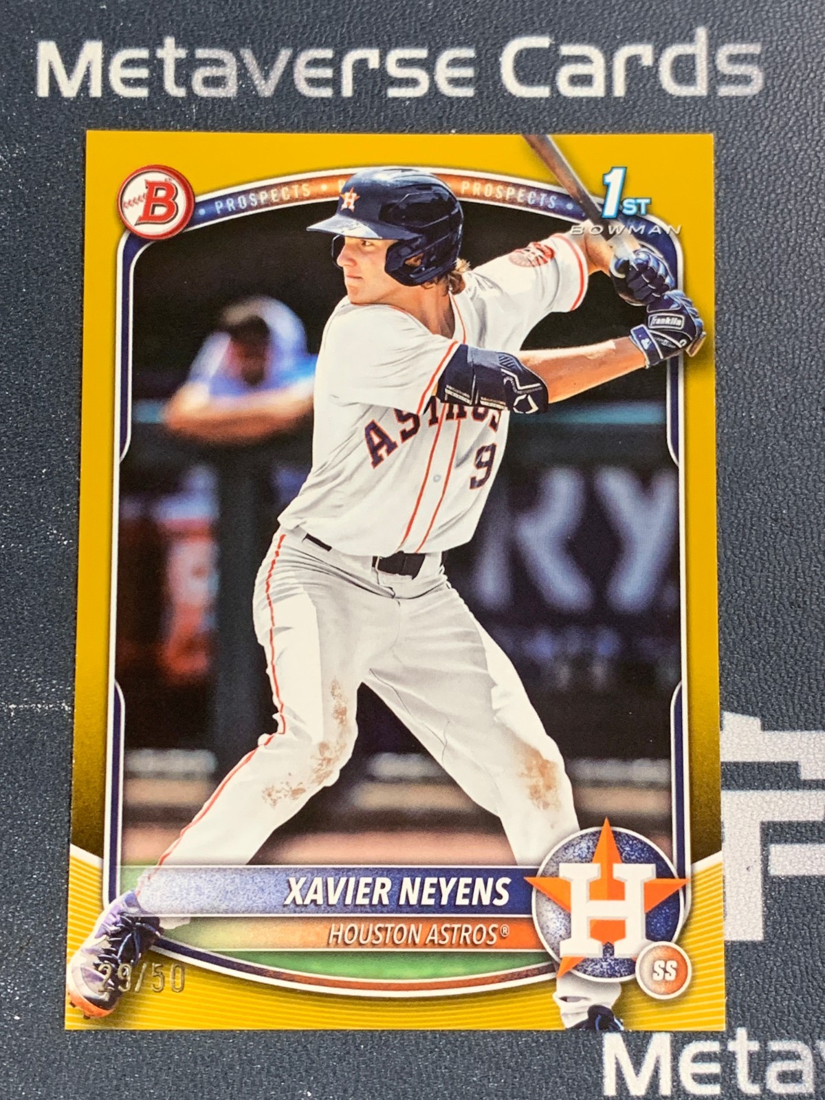 2025 Bowman Draft 1st Prospects Xavier Neyens Gold Foil 29/50