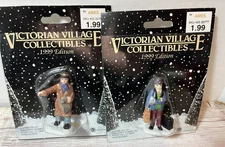 Vintage Victorian Christmas Village Figures Accessories People Men Lot