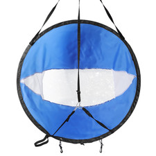 108 Cm Foldable Transparent Window Canoe Sail And Storage Bag Blue & WhitE HG
