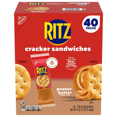 RITZ Cracker Sandwiches, Real Peanut Butter, 40-count | eBay
