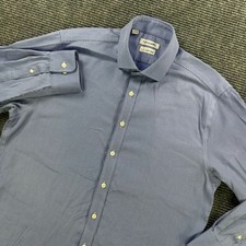 Twillory Non-Iron Safe Cotton Dress Shirt Tailored Fit Men 17 34/35 Long Sleeve