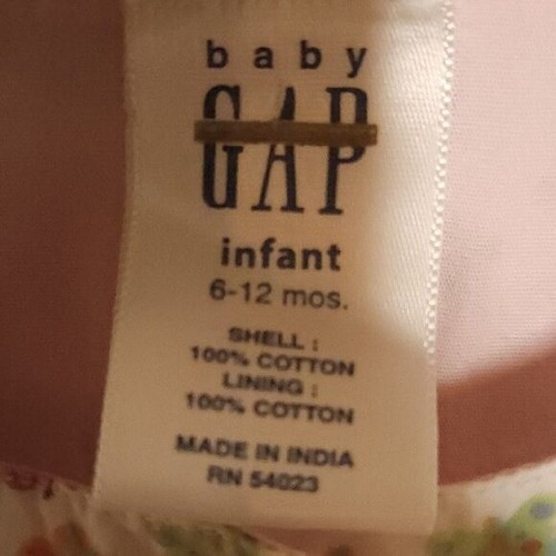Baby Gap Infant Girls Pink Butterfly Sleeveless Dress 6-12 Months - Picture 5 of 6