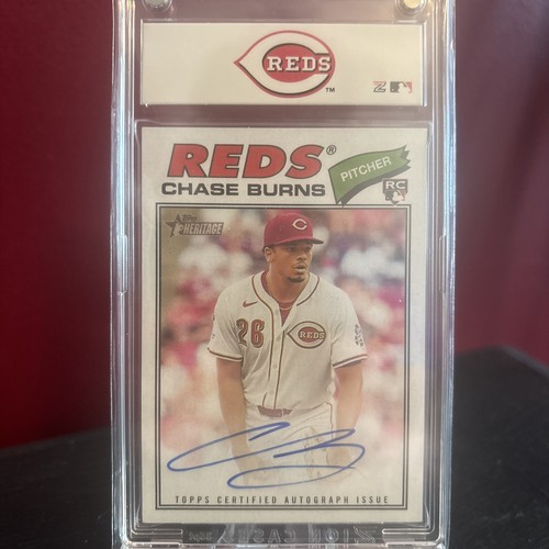 Chase Burns #ROA-CBU 2026 Topps Heritage Real One Autograph card