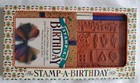New ListingStamp-A-Birthday Book & Rubber Stamp Kit by Judy Pelikan 1998 From Barnes& Noble