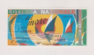 Lottery of the Sea Ticket - 1992 - With Cut