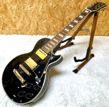 Edwards by ESP E-LP-50C/M Mini Size Les Paul Custom Guitar Black Speaker Builtin