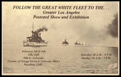 Great White Fleet Pasadena Postcard Show RPPC 1908 Kiser Photo Co.