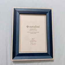 NATALINI Handmade ITALIAN Wooden Picture Frame 5X7" ( 13x18 cm ), Navy Blue