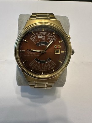Authentic Vintage ORIENT EA 46D901-91 MULTI-YEAR CALENDAR Auto. 21 Jewel Watch