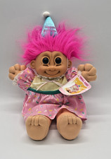Russ Troll Doll Happy Birthday Girl 15" RARE 1990/99 Vintage Pink Hair with TAG