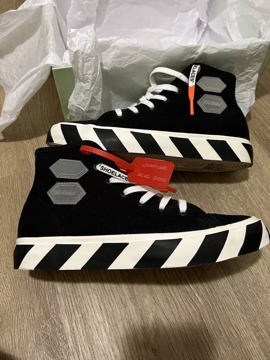 OFF-WHITE Virgil Abloh Sneaker VULC HI TOP Black US size 7.5 EU