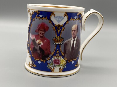 The Diamond Wedding Anniversary The Queen Aynsley Becher Tasse Limited Edition